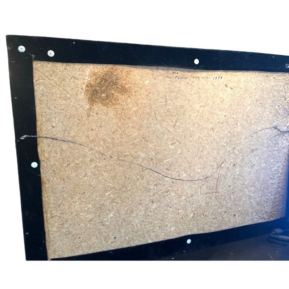 Vtg Velvet Steamboat Wire String Art Steam Punk Shadow Box Framed 70's - Picture 7 of 7